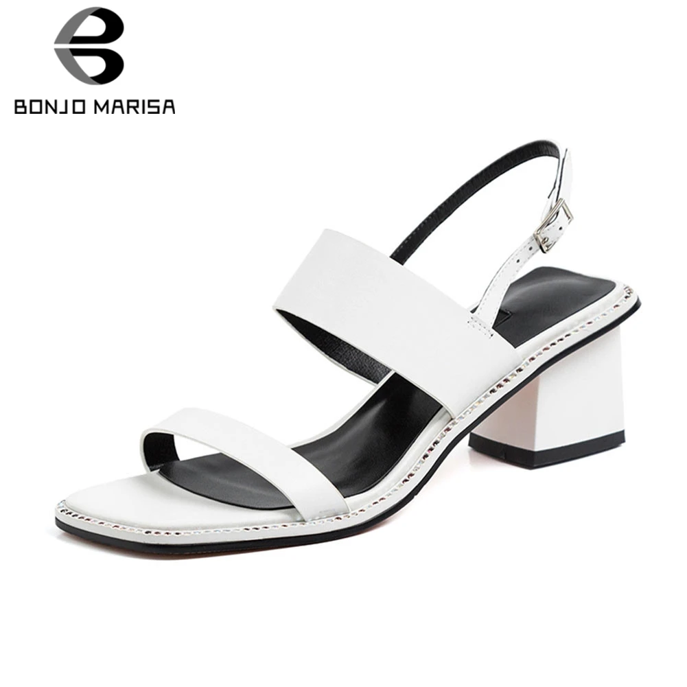 BONJOMARISA Brand New Big Size 33-40 women's Genuine Leather Ladies High Heels Shoes Woman Casual Office Summer Sandals 2019
BONJOMARISA Brand New Big Size 33-40 women's Genuine Leather Ladies High Heels Shoes Woman Casual Office Summer Sandals 2019
