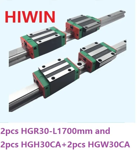 

2pcs 100% original Hiwin linear guide HGR30 -L 1700mm + 2pcs HGH30CA and 2pcs HGW30CA/HGW30CC linear block CNC router
