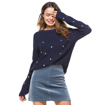 Fall/Winter New Women's Sweater Star Embroidery Pullover Fashionable Women's Sweater Fashion Geometric Christmas Sweater SW045
Fall/Winter New Women's Sweater Star Embroidery Pullover Fashionable Women's Sweater Fashion Geometric Christmas Sweater SW045