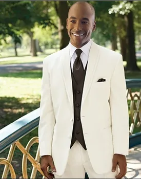 Custom Made Groom Tuxedo Ivory Groomsmen Notch Lapel Wedding/Dinner Suits Best Man Bridegroom (Jacket+Pants+Tie+Vest) B247
Custom Made Groom Tuxedo Ivory Groomsmen Notch Lapel Wedding/Dinner Suits Best Man Bridegroom (Jacket+Pants+Tie+Vest) B247