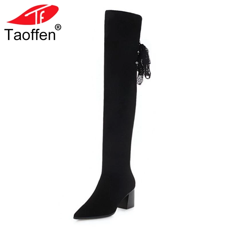 TAOFFEN Size 33-43 Ladies Over Knee Boots Pointed Toe Metal Buckle Lace Over Knee Boots Fashion Mature Botas Woman Footwear
TAOFFEN Size 33-43 Ladies Over Knee Boots Pointed Toe Metal Buckle Lace Over Knee Boots Fashion Mature Botas Woman Footwear