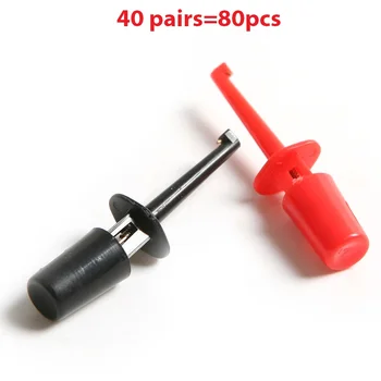 80pcs/Pack Red Black Test Clip Set Plastic & copper Single Hook Clip Mini Grabber Test Probe for general Circuit 4.3X0.9X0.4 mm
80pcs/Pack Red Black Test Clip Set Plastic & copper Single Hook Clip Mini Grabber Test Probe for general Circuit 4.3X0.9X0.4 mm