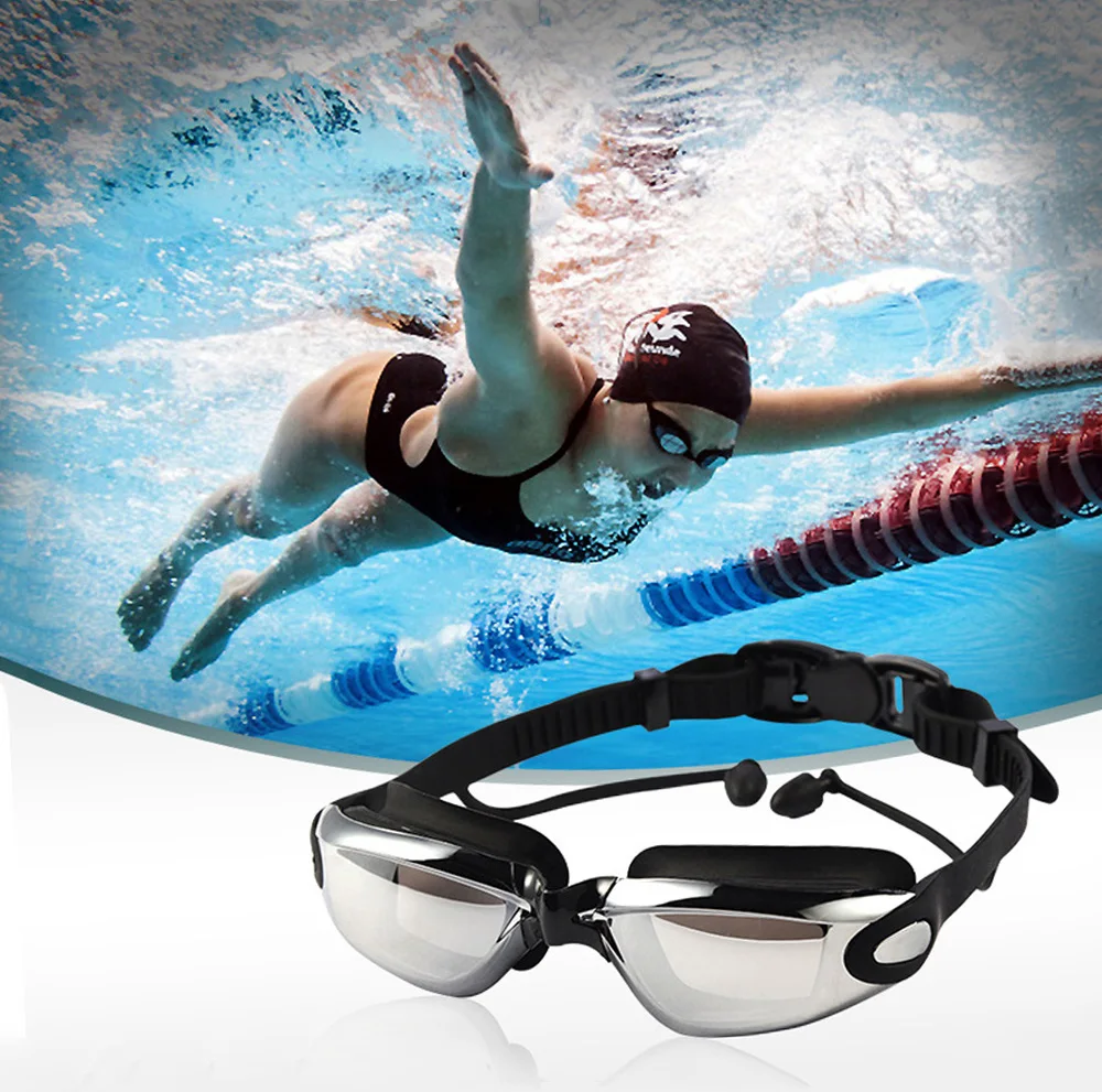 New Anti-Fog UV Protection Adjustable Swimming Goggles Men Women Waterproof silicone glasses With Earplug adult Eyewear
New Anti-Fog UV Protection Adjustable Swimming Goggles Men Women Waterproof silicone glasses With Earplug adult Eyewear