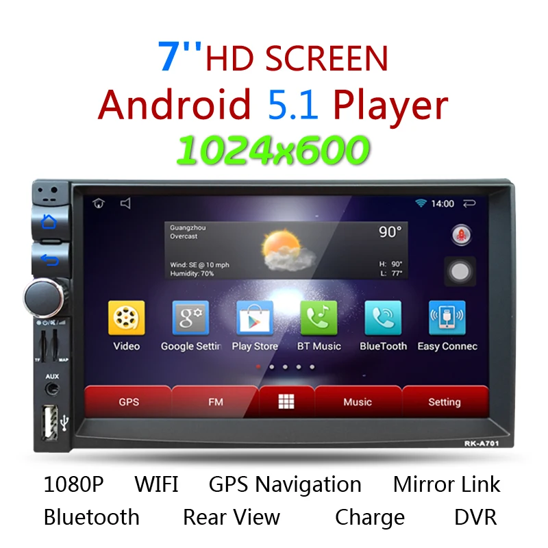 RK AR701 Android 5 1 1 2DIN font b Car b font Media Player Bluetooth A2DP