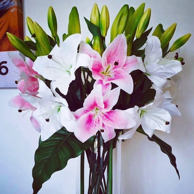100cm Double Headed Lily Artificial Bridal bouquet Flower For Wedding Decoration Home Party Decoration Birthday Party Decor
100cm Double Headed Lily Artificial Bridal bouquet Flower For Wedding Decoration Home Party Decoration Birthday Party Decor