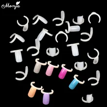 Monja 50 шт. дизайн ногтей французские накладные Кольца Набор для ультрафиолетовой обработки лак цветной дисплей цвет ing показ реквизит салонн...(China)