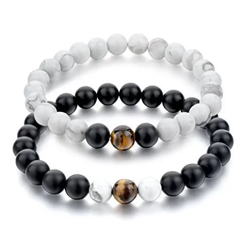 LASPERAL Natural Stone Couples Distance Bracelets & Bangles for Women Men Strand Beaded Bracelets Jewelry 2Pcs/Set
LASPERAL Natural Stone Couples Distance Bracelets & Bangles for Women Men Strand Beaded Bracelets Jewelry 2Pcs/Set
