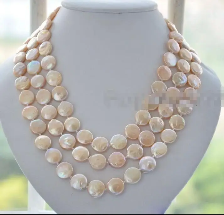 Hot sale new Style >>>>>Beautiful 12MM Natural Pink Coin Freshwater Pearl Necklace 17-19
Hot sale new Style >>>>>Beautiful 12MM Natural Pink Coin Freshwater Pearl Necklace 17-19