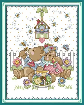 Naughty Bears' Heaven DMC Cross Stitch DIY Needlework Counted Cross Stitch Kit for Embroidery Cross Home Decor Crafts DIY Craft
Naughty Bears' Heaven DMC Cross Stitch DIY Needlework Counted Cross Stitch Kit for Embroidery Cross Home Decor Crafts DIY Craft