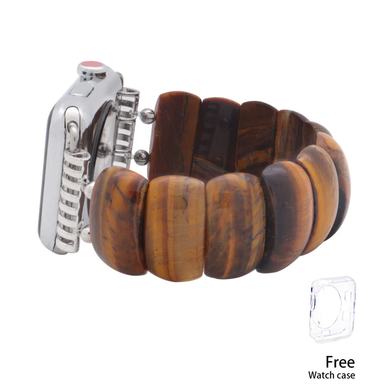 2019 Fashion Tiger Eye Watchband iWatch Women Natural Stone Elastic Watch Bands 38mm/42mm Handmade Apple Watch Strap Bracelet
2019 Fashion Tiger Eye Watchband iWatch Women Natural Stone Elastic Watch Bands 38mm/42mm Handmade Apple Watch Strap Bracelet