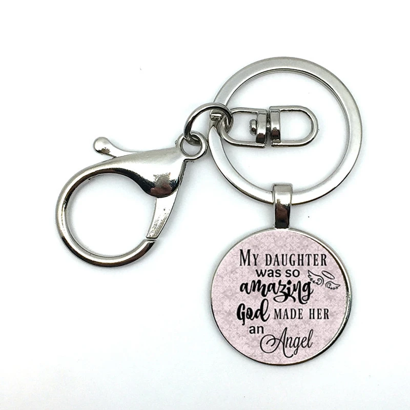 New Commemorative charm Keychain, daughter's loss, my daughter is amazing, God makes her an angel, I miss my daughter very much.
New Commemorative charm Keychain, daughter's loss, my daughter is amazing, God makes her an angel, I miss my daughter very much.