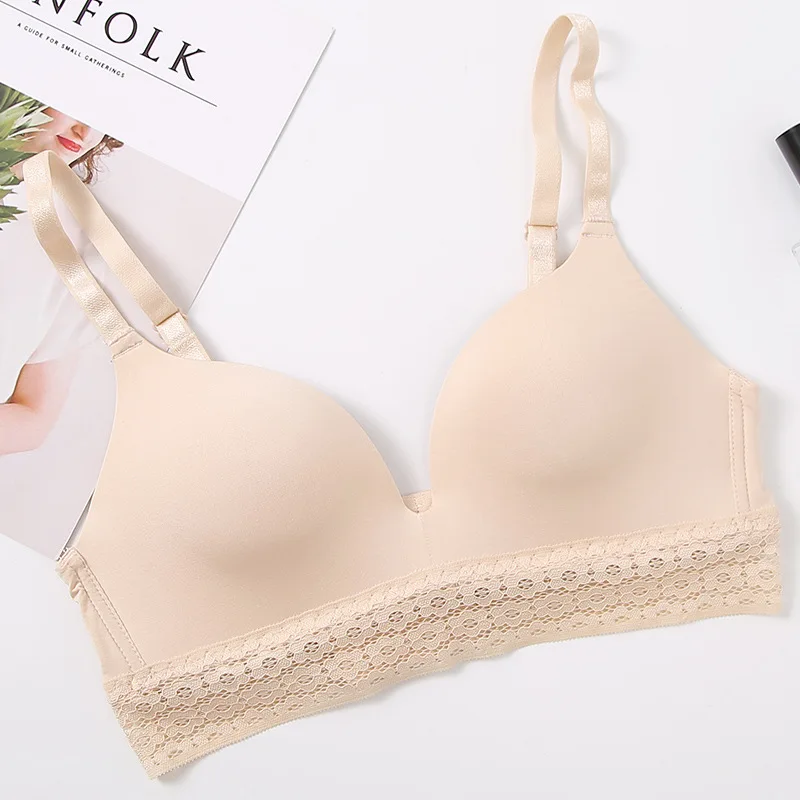 Japanese One-piece Seamless Wire Free Push Up Bra Sexy Lace Ligerie Solid Color Wide Straps Smooth Surface Breathable Intimates
Japanese One-piece Seamless Wire Free Push Up Bra Sexy Lace Ligerie Solid Color Wide Straps Smooth Surface Breathable Intimates
