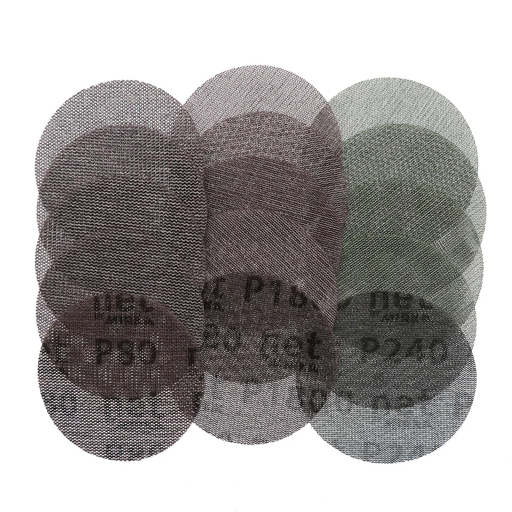 4 Inch 100mm Mesh Abrasive Dust Free Sanding Discs Anti-blocking Dry Grinding Sandpaper 80 to 240 Grit (Pack of 15)
4 Inch 100mm Mesh Abrasive Dust Free Sanding Discs Anti-blocking Dry Grinding Sandpaper 80 to 240 Grit (Pack of 15)