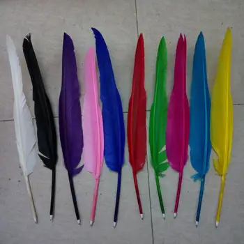 300pcs/lots Free shipping leaf decorate popular goose quill ball point pen for girls feather random color
300pcs/lots Free shipping leaf decorate popular goose quill ball point pen for girls feather random color