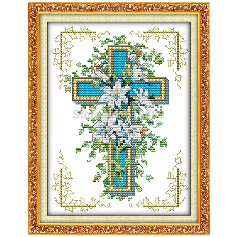 The Lily Cross(2) Patterns Counted Cross Stitch 11CT 14CT Cross Stitch Sets Chinese Cross-stitch Kits Embroidery Needlework
The Lily Cross(2) Patterns Counted Cross Stitch 11CT 14CT Cross Stitch Sets Chinese Cross-stitch Kits Embroidery Needlework