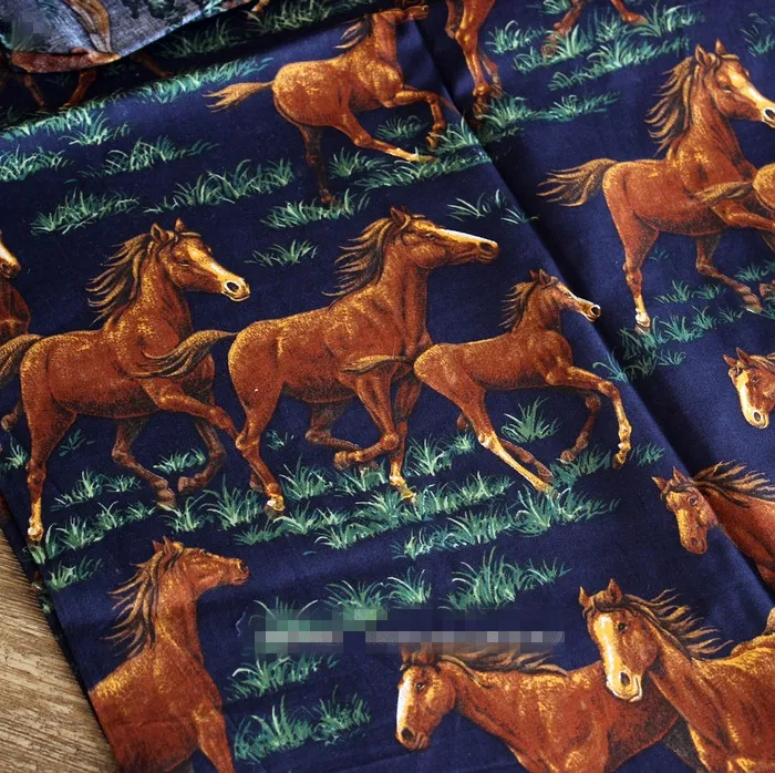 100x110cm Export Order Horse Printed Plain Cotton Patchwork Fabrics Sewing Cloth Textile Fabric Meter Tela Tecidos Tissue
100x110cm Export Order Horse Printed Plain Cotton Patchwork Fabrics Sewing Cloth Textile Fabric Meter Tela Tecidos Tissue