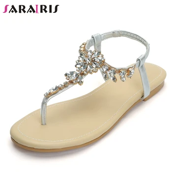 SARAIRIS Luxury Large Size 47 Customized Leisure Best Quality Women Shoes Woman Summer Csystals Flat Sandals flip&flops
SARAIRIS Luxury Large Size 47 Customized Leisure Best Quality Women Shoes Woman Summer Csystals Flat Sandals flip&flops