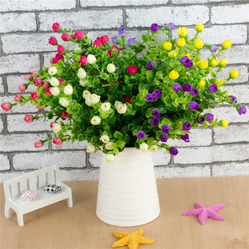 Mini Rose Artificial Flower 6 forks 30 Heads Silk flowers Home Decoration Flores Bouquet For Wedding Party Decor
Mini Rose Artificial Flower 6 forks 30 Heads Silk flowers Home Decoration Flores Bouquet For Wedding Party Decor