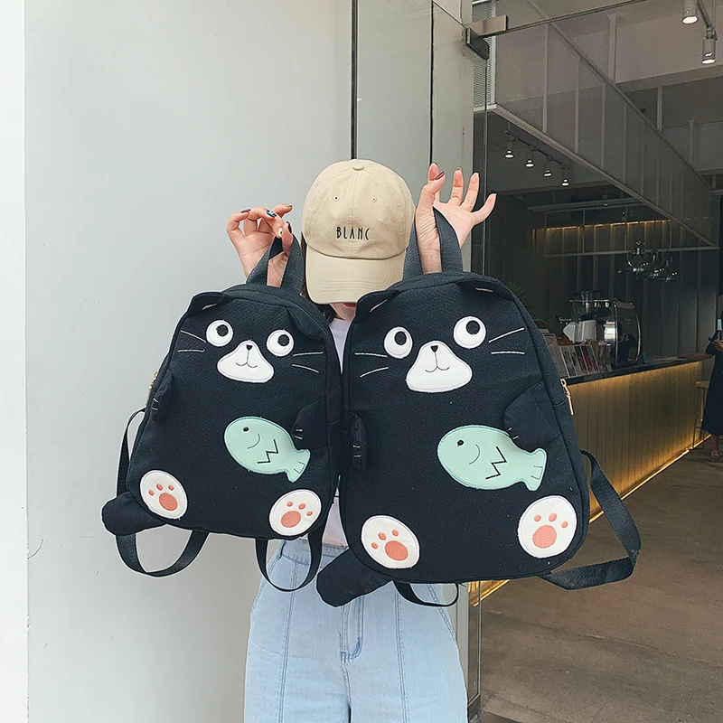 Fashion New Kawaii Backpack Cat School Bagpack Cute Backpacks For College Teenage Girls High Quality Canvas Rucksack Shoulderbag
Fashion New Kawaii Backpack Cat School Bagpack Cute Backpacks For College Teenage Girls High Quality Canvas Rucksack Shoulderbag