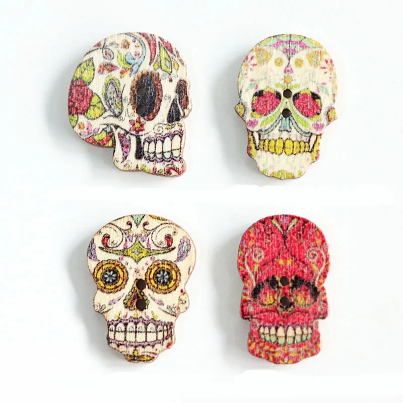 Skull Wooden Buttons Mixed Colorful 2 Hole 50 PCS Scrapbooking Sewing Button for Craft Accessories Garment Decoration
Skull Wooden Buttons Mixed Colorful 2 Hole 50 PCS Scrapbooking Sewing Button for Craft Accessories Garment Decoration