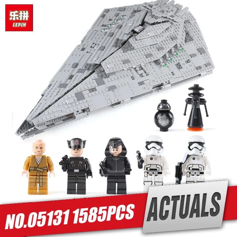 Lepin 05131 Star Series Wras The First order Star Model Destroyer Set Legoinglys 75190 Building Blocks Bricks for Chirstmas Toys
Lepin 05131 Star Series Wras The First order Star Model Destroyer Set Legoinglys 75190 Building Blocks Bricks for Chirstmas Toys