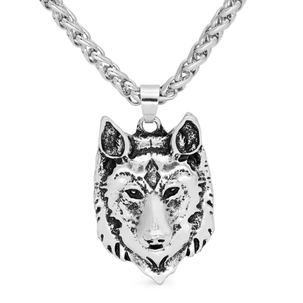 Nordic Viking Wolf Head Pendant Necklace Fashion Necklace 2018 Silver Viking Jewelry
Nordic Viking Wolf Head Pendant Necklace Fashion Necklace 2018 Silver Viking Jewelry