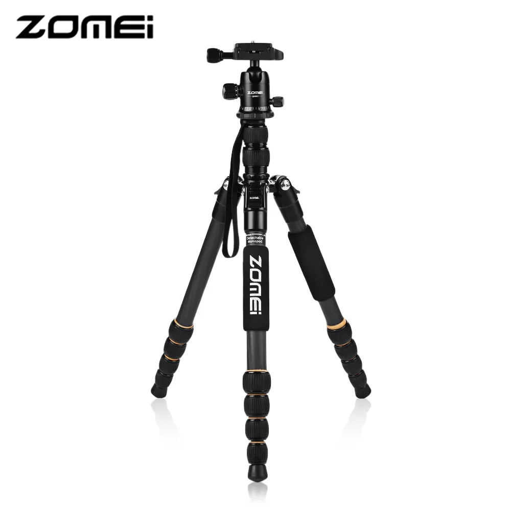 

Orginal Zomei Q666 Camera Tripod For DSLR Camera Ball Head Monopod Tripod Compact Travel Camera Stand For Canon Nikon Sony SLR