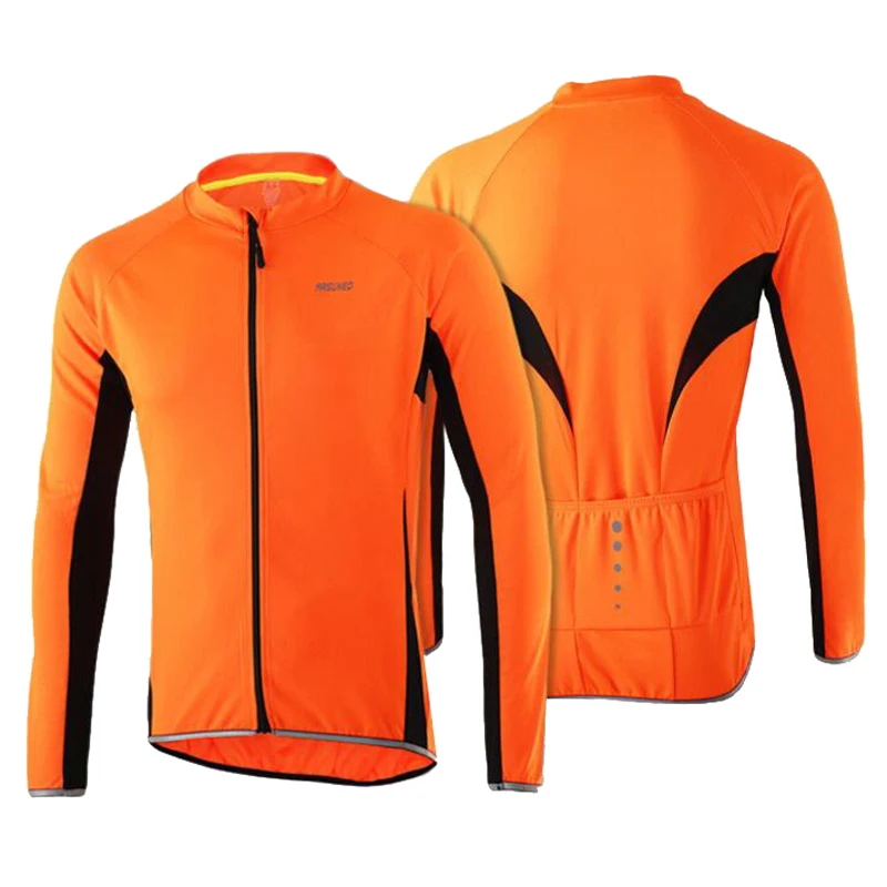 Image Windproof Outdoor Sports Clothing Windproof Bicycle Cycling Jersey Long Sleeve Running Bike Jacket Size M To XXXL