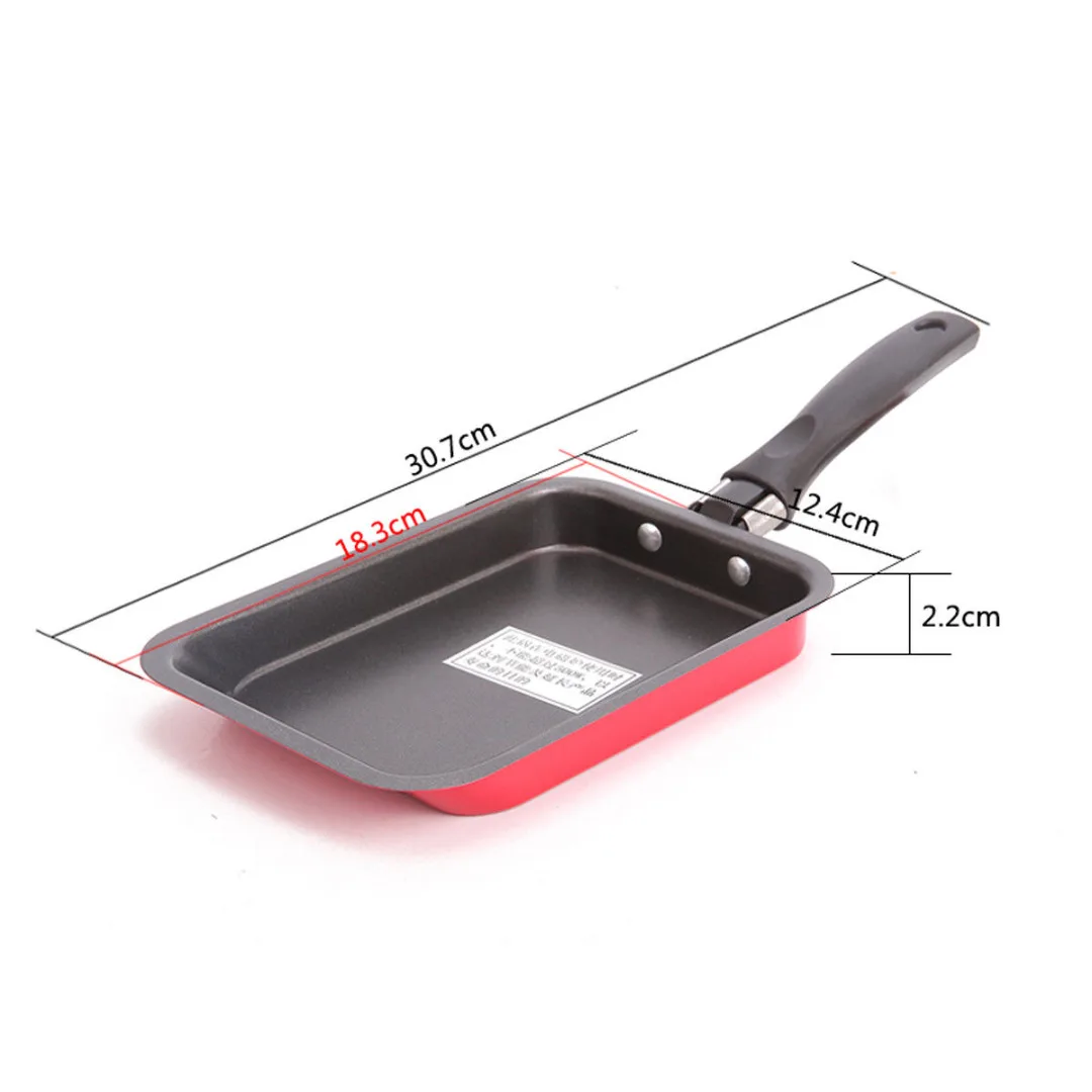 New 18.3cm Mini Rectangular Non-Stick Egg Roll Sushi Omelette Square Frying Pan