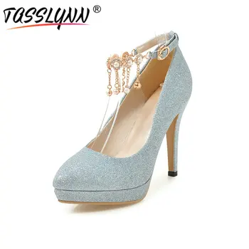 TASSLYNN 2018 Women Pumps Pointed Toe Platform Ankle Strap Thin Heels Fashion Pumps Sexy Tassel Dating Shoes Blue Big Size 34-43
TASSLYNN 2018 Women Pumps Pointed Toe Platform Ankle Strap Thin Heels Fashion Pumps Sexy Tassel Dating Shoes Blue Big Size 34-43