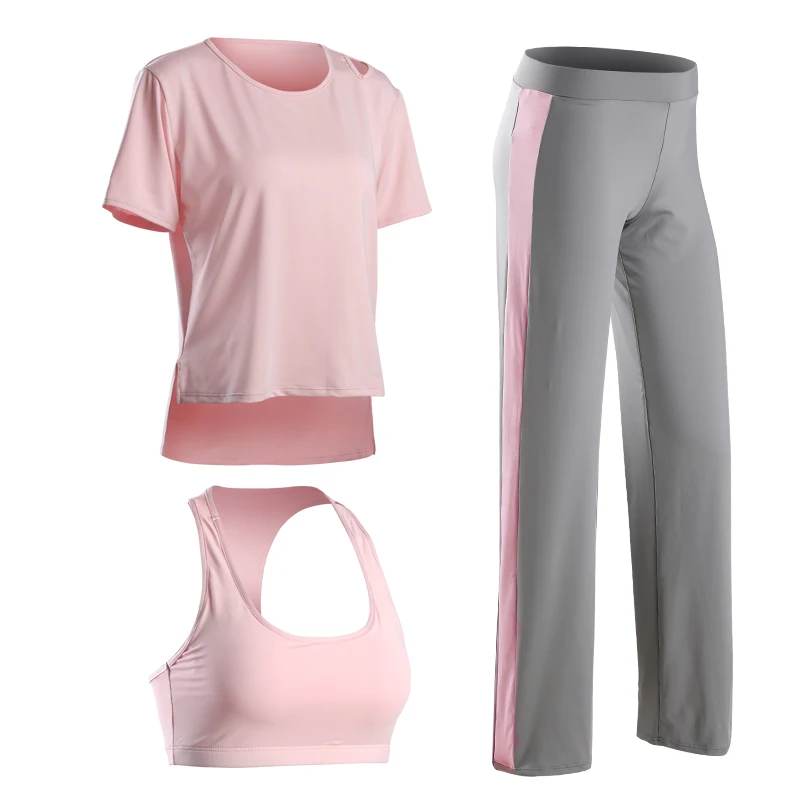 High Quality Fitness Women 3 Pieces Yoga Set Sport Bra & Yoga Pants & T-Shirts Girl Gym Clothes Sport Wear Running Outdoor Jog 
High Quality Fitness Women 3 Pieces Yoga Set Sport Bra & Yoga Pants & T-Shirts Girl Gym Clothes Sport Wear Running Outdoor Jog