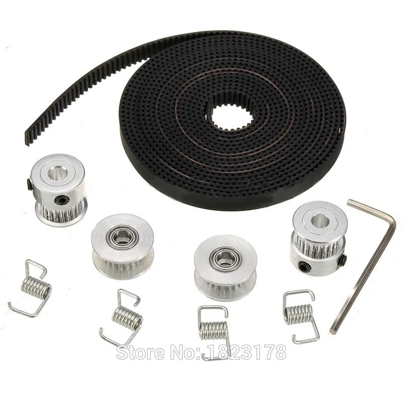 2PCS GT2 20Teeth Timing Pulley+2PCS Idle Pulley 20Teeth bore 5mm+5M GT2-6mm Timing Belt + 4PCS Tensioner Spring for 3D Printer
2PCS GT2 20Teeth Timing Pulley+2PCS Idle Pulley 20Teeth bore 5mm+5M GT2-6mm Timing Belt + 4PCS Tensioner Spring for 3D Printer