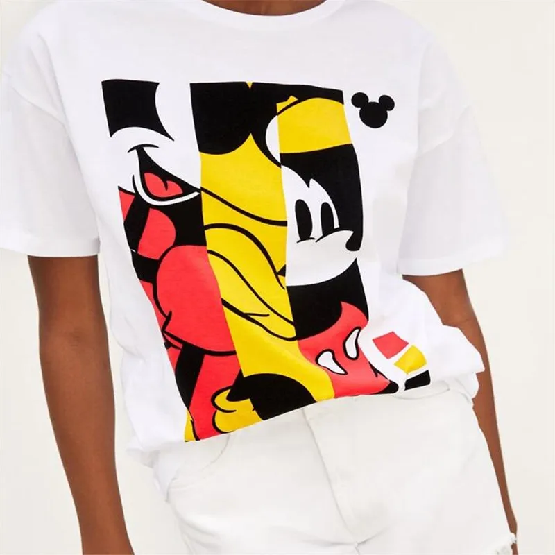 Plus Size Tees Tops Mickey Women T-shirt Stitching Pattern Cartoon Funny Women Clothing Tops Female T-shirt Ladies streetwear
Plus Size Tees Tops Mickey Women T-shirt Stitching Pattern Cartoon Funny Women Clothing Tops Female T-shirt Ladies streetwear