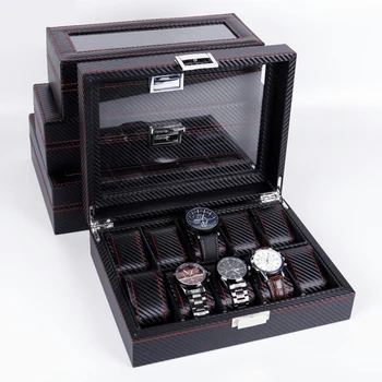 Luxury Watch Storage Box PU Leather Jewelry Box Watch Display Box Portable Transparent Glass Suitcase
Luxury Watch Storage Box PU Leather Jewelry Box Watch Display Box Portable Transparent Glass Suitcase