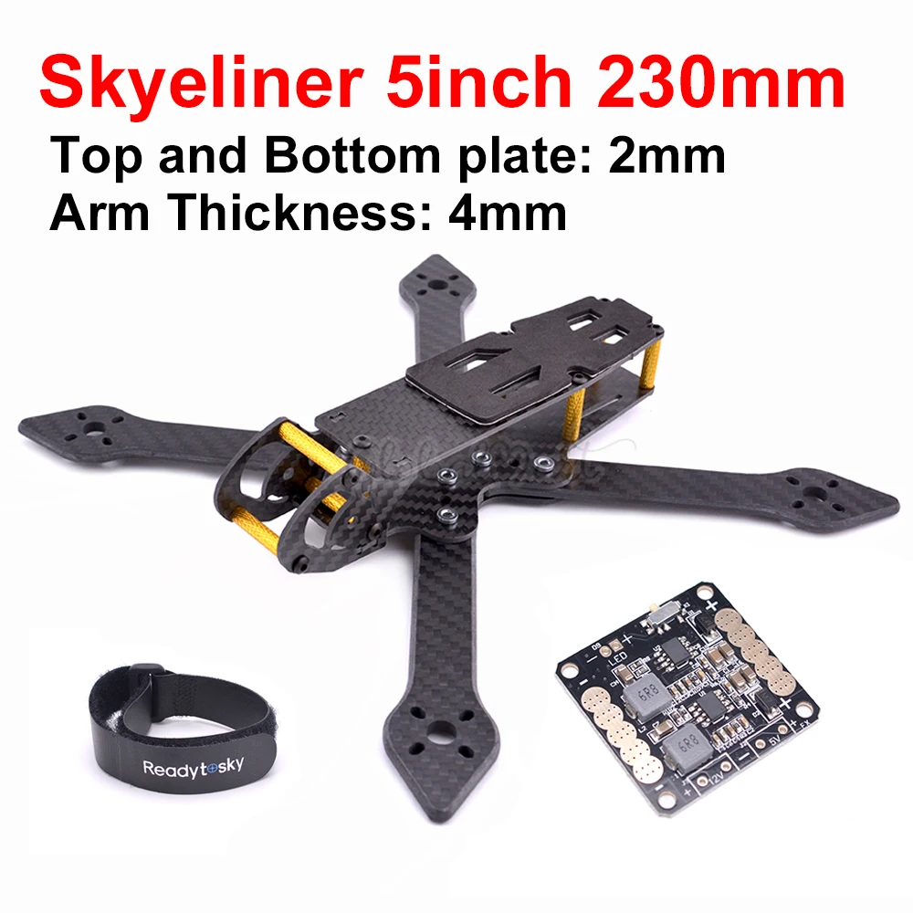 

Skyeliner 5inch 230mm 230 5’ true X Quadcopter frame kit 4mm arm / Power Distribution Board PDB w/ 5V 12V BEC for FPV RC Drone