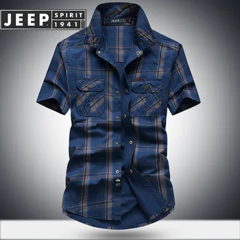 JEEP SPIRIT Summer Plaid Shirt Men Casual Cotton Breathable Men Shirt camisa masculina Plus Size M-5XL Short Sleeve Soft Shirts
JEEP SPIRIT Summer Plaid Shirt Men Casual Cotton Breathable Men Shirt camisa masculina Plus Size M-5XL Short Sleeve Soft Shirts