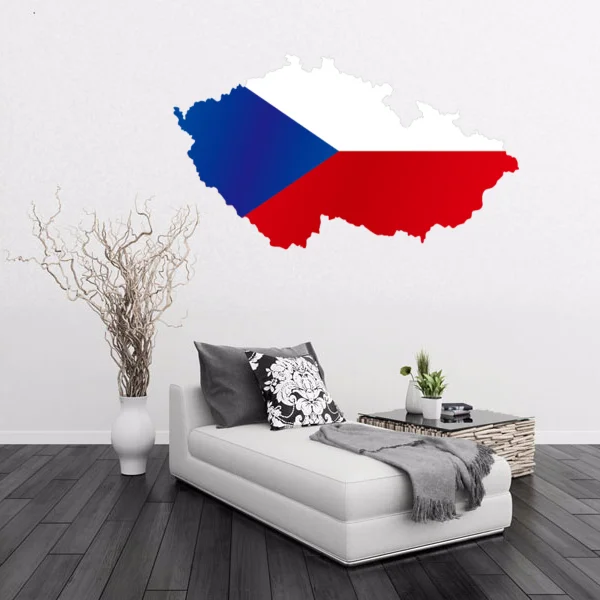 Флаг Карта Чешский REP стены виниловая наклейка на заказ домашний декор свадебные