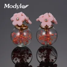 2019 新デザインファッションブランドジュエリーリアルフラワーインサイド女(China)