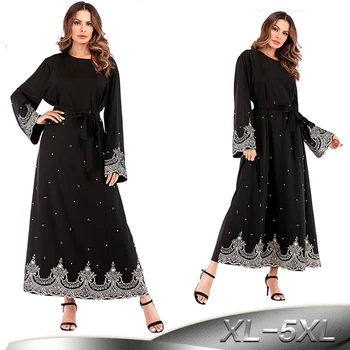 Black Pearls Kaftan Abaya Dubai Turkish Islamic Muslim Hijab Dress Abayas For Women Qatar UAE Oman Jilbab Robe Caftan Clothing
Black Pearls Kaftan Abaya Dubai Turkish Islamic Muslim Hijab Dress Abayas For Women Qatar UAE Oman Jilbab Robe Caftan Clothing