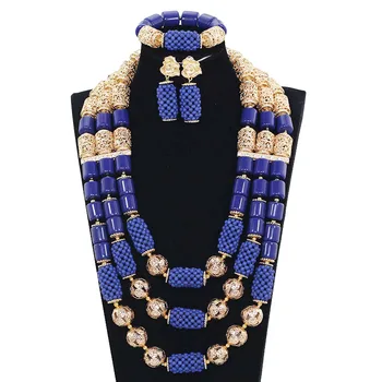 Exclusive Royal Blue African Bride Wedding Beads Jewelry Set Gold Statement Necklace Set for Women Birthday Gift Jewelry WE135
Exclusive Royal Blue African Bride Wedding Beads Jewelry Set Gold Statement Necklace Set for Women Birthday Gift Jewelry WE135