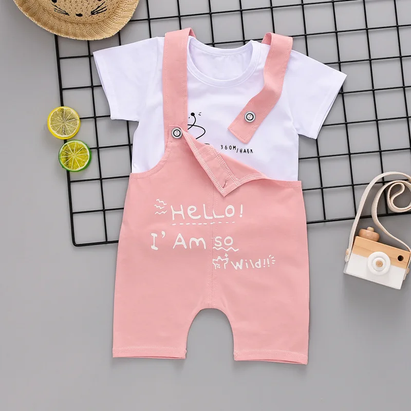 Newborn Baby Girl Clothes 2019 Summer Korean Boys Girls Short Sleeves + Bib Pants 2 Sets Bebes Jogging Suit Infant Clothes Set
Newborn Baby Girl Clothes 2019 Summer Korean Boys Girls Short Sleeves + Bib Pants 2 Sets Bebes Jogging Suit Infant Clothes Set