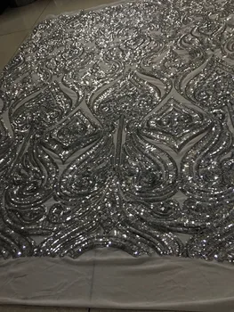 super quality french net lace fabric with sequins JRB-009 african sequins lace fabric for party dress in silver color
super quality french net lace fabric with sequins JRB-009 african sequins lace fabric for party dress in silver color