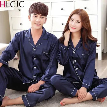 Women Pajamas Sets Long Sleeve Silk Satin Casual Couple Soild Pajama Set Sleepwear Suit Lovers' Clothes Homewear Lingerie Pyjama
Women Pajamas Sets Long Sleeve Silk Satin Casual Couple Soild Pajama Set Sleepwear Suit Lovers' Clothes Homewear Lingerie Pyjama