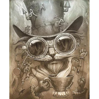 Full Needlework Diamond Painting Cat Steampunk Cross Stitch Kit 5d Diamond Embroidery DIY Diamond Mosaic Crafts gift HH011
Full Needlework Diamond Painting Cat Steampunk Cross Stitch Kit 5d Diamond Embroidery DIY Diamond Mosaic Crafts gift HH011