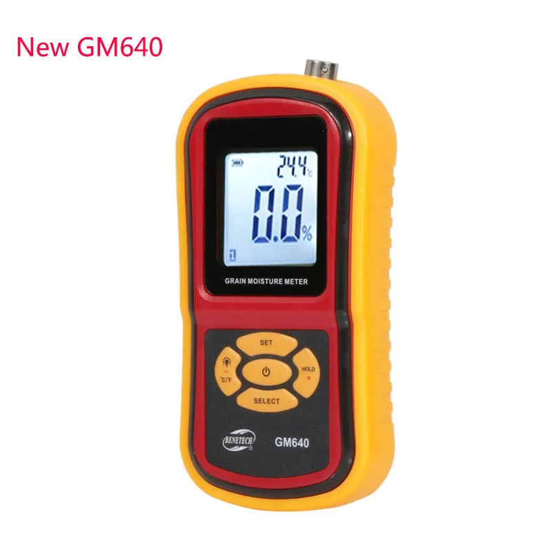 GM640Portable Digital Grain Moisture Meter with Measuring Probe High Precision LCD Display Tester For Wheat Corn Rice Bean
GM640Portable Digital Grain Moisture Meter with Measuring Probe High Precision LCD Display Tester For Wheat Corn Rice Bean