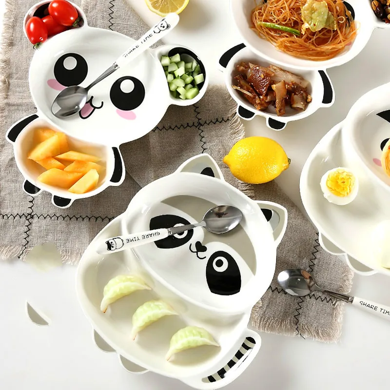 Cute Baby Food Cartoon Panda Dinner Plate Ceramics Disks Cartoon Breakfast Dishes Children's Tableware Set Microwave Oven Use
Cute Baby Food Cartoon Panda Dinner Plate Ceramics Disks Cartoon Breakfast Dishes Children's Tableware Set Microwave Oven Use