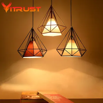 Diamonds metal pendant lamp industrial Birdcage pendant light wrought iron lamp Home Decorative Light Fixture E27 bulb
Diamonds metal pendant lamp industrial Birdcage pendant light wrought iron lamp Home Decorative Light Fixture E27 bulb