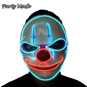 Free shipping LED Mask Grimace Clown Masks,El Wire Glowing Mask for Halloween Rave Mask Costume Party Decoration
Free shipping LED Mask Grimace Clown Masks,El Wire Glowing Mask for Halloween Rave Mask Costume Party Decoration