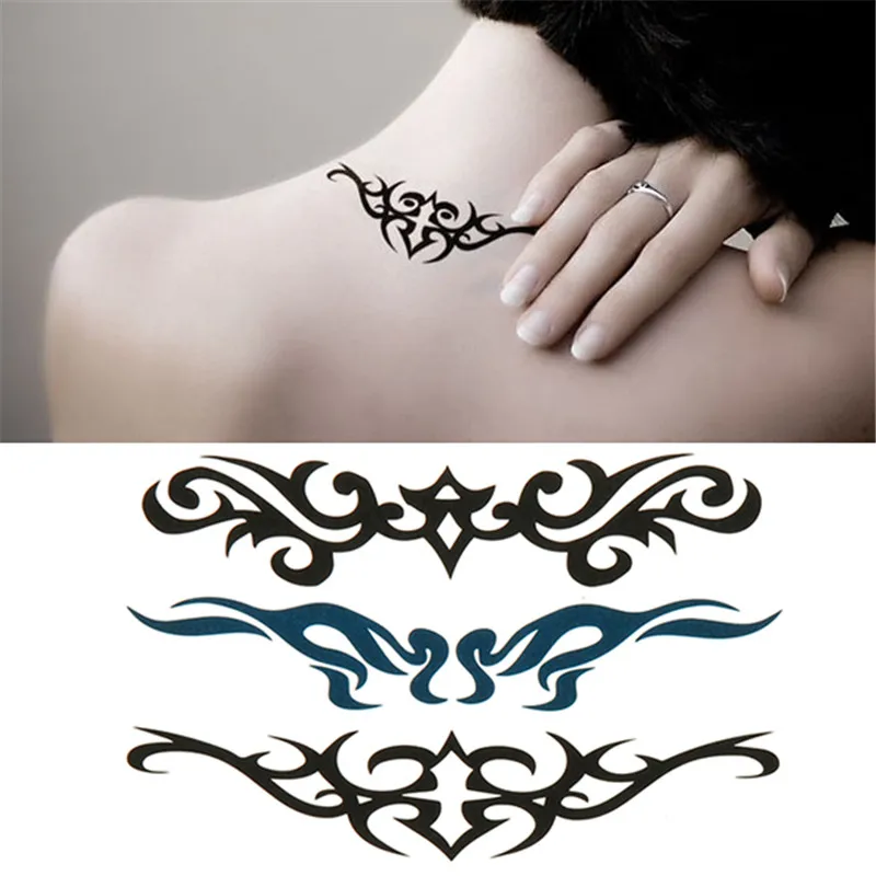 temporary tattoo sticker tatoo womens body stickers face gems hand body back shoulder Neck and arm black blue color WM002
temporary tattoo sticker tatoo womens body stickers face gems hand body back shoulder Neck and arm black blue color WM002