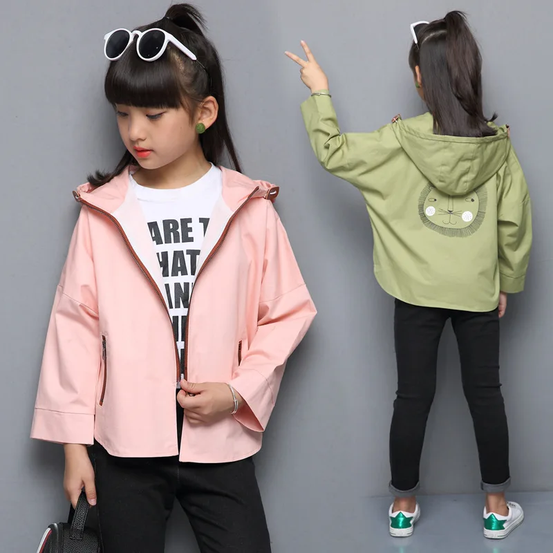 Baby Girls Windbreakers Autumn Pink Green Kids Hooded Loose Coat Children's Jacket Teenage Clothes for Girls 6 8 10 12 Years Old
Baby Girls Windbreakers Autumn Pink Green Kids Hooded Loose Coat Children's Jacket Teenage Clothes for Girls 6 8 10 12 Years Old